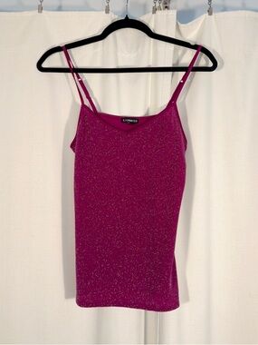 Express Y2K Sparkly Magenta Pink Camisole